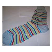 The Savile Row Collection by Richard James Multi-Coloured Stripe Socks Size 6-8.1/2 (39-42) (Medium)