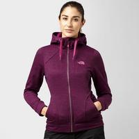 the north face womens kutum full zip hoodie purple purple