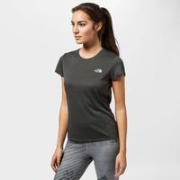 the north face womens reaxion short sleeve tee dark grey