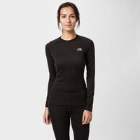 the north face womens warm long sleeve crew baselayer black black