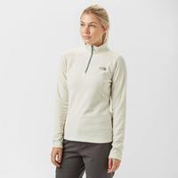 the north face womens 100 glacier half zip fleece white white