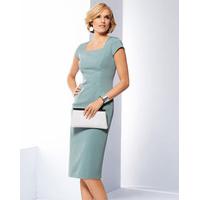 The Artigiano Ultimate Slimming Dress, Aqua, Size 20, 65% polyester, 31% viscose, 4% elastane