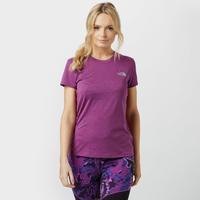 the north face womens mountain athletics reaxion ampere t shirt dark p ...