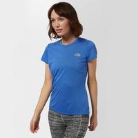 the north face womens reaxion ampere short sleeve tee blue