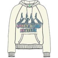 The Beatles Abbey Road Spray Ladies Natural Hoodie: X Larg