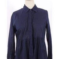 the white company navy blue long sleeved shirt size m