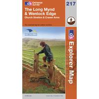 The Long Mynd & Wenlock Edge - OS Explorer Active Map Sheet Number 217