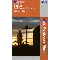 Thurso & John o\'Groats - OS Explorer Active Map Sheet Number 451