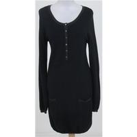 The White Company Size M, Black Wool Knit dress