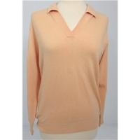 The Cashmere Centre Size 12 High Quality Soft and Luxurious Pure Cashmere Peach Jumper