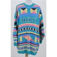 the sweater shop size xl multi coloured patterned jumper