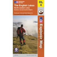 The Lake District: North-western area - OS Explorer Active Map Sheet Number OL4