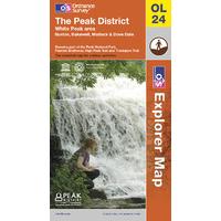The Peak District - White Peak Area - OS Explorer Active Map Sheet Number OL24