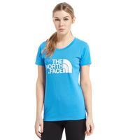 the north face womens short sleeve easy t shirt blue