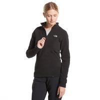 the north face womens 100 glacier quarter zip polartec fleece black