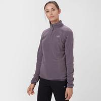 the north face womens 100 glacier quarter zip fleece grey