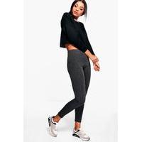 Thick Ponte High Waist Leggings - charcoal