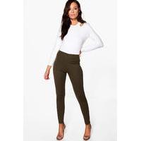 Thick Ponte High Waist Leggings - khaki