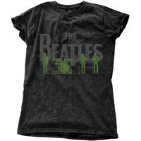 The Beatles Women's Saville Row Line Up Black Snow Wash T-shirt