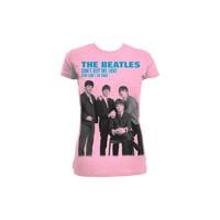 The Beatles Women\'s Cant Buy Me Love Short Sleeve T-shirt, Pink, Size 12