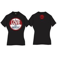 The Beatles Women\'s I Love The Beatles Short Sleeve T-shirt, Black, Size 14
