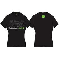 The Beatles Women\'s On Apple Short Sleeve T-shirt, Black, Size 14 (manufacturer