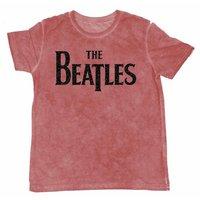 The Beatles Men\'s Drop T Burnout Short Sleeve T-shirt, Red (maroon), Medium