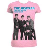 the beatles womens cant buy me love short sleeve t shirt pink size 10