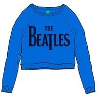 the beatles womens drop t logo long sleeve sweatshirt blue size 14