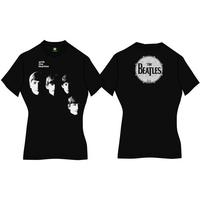 the beatles womens with the beatles short sleeve t shirt black size 12