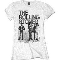 The Rolling Stones Women\'s Est 1962 Group Short Sleeve T-shirt, White, Size 8