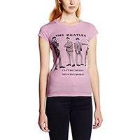 The Beatles Women\'s You Cant Do That Short Sleeve T-shirt, Pink, Size 10