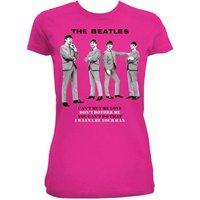 The Beatles Women\'s You Cant Do That Short Sleeve T-shirt, Pink (fuchsia), Size
