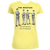 The Beatles Women\'s You Cant Do That Short Sleeve T-shirt, Yellow, Size 14
