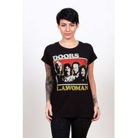 The Doors Women\'s La Woman Short Sleeve T-shirt, Black, Size 8 (manufacturer
