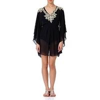 THEODORA - Black Kaftan With Beaded Embellishment