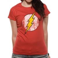 the flash logo fitted t shirt red large