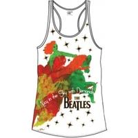 The Beatles Lucy In The Sky White Ladies Vest: Small
