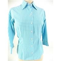 Thomas PInk Size 8 Blue and White Check Blouse