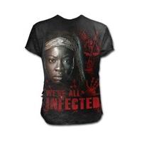 the walking dead all infected michonne ripped t shirt size s