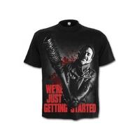 the walking dead negan just getting started t shirt size m