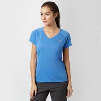 the north face womens reaxion tee blue