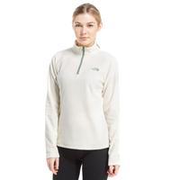 the north face womens glacier quarter zip fleece white