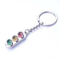 The Traffic Lights Shape Metal Silver Keychain Toys