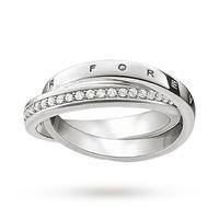 thomas sabo jewellery ladies sterling silver together forever ring siz ...