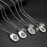 the camellia hemp leaf pendant titanium steel necklaces