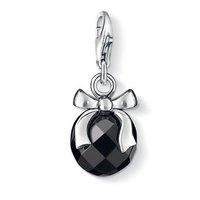 thomas sabo black facetted obsidian pendant charm