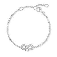 Thomas Sabo Silver And Cubic Zirconia Infinity Charm Bracelet