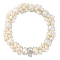 Thomas Sabo Silver and Pearl Charm Carrier Bracelet