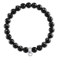 Thomas Sabo Silver Faceted Black Obsidian Bracelet